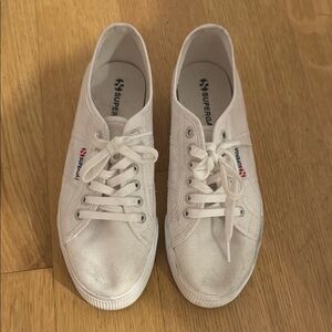 Superga White Platform Sneakers